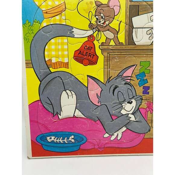 Vintage 1981 Whitman Hanna Barbera Tom and Jerry Frame Tray Puzzle- Retro Jigsaw - Picture 4 of 6